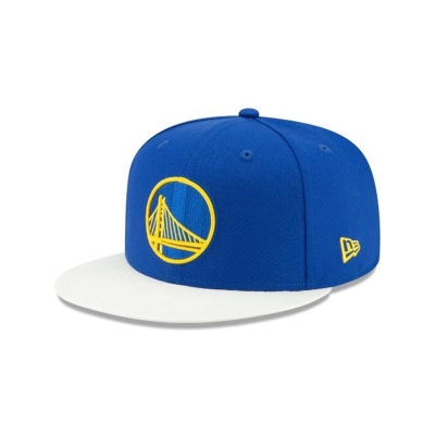 Blue Golden State Warriors Hat - New Era NBA Visor Flare 9FIFTY Snapback Caps USA2570936